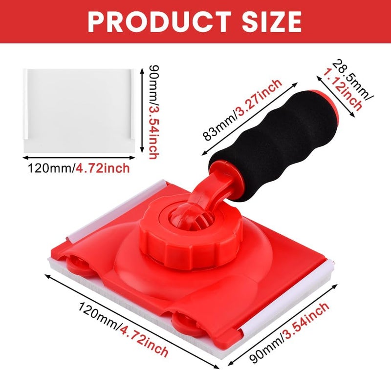 Ranjaner Paint Edge Trimmer with 2 Replace Pads, Walls and Ceilings Pad Painter with Guide Wheels, Paint Pad Applicator, Edge Painting Tool for Walls, Ceilings, Corners - Image 2